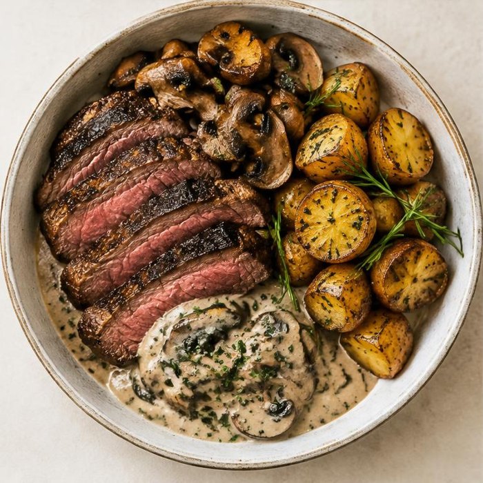 Illustrative Herb Steak Bowl